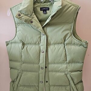 Lands' End Women's Light Green Quilted Vest